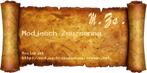 Modjesch Zsuzsanna névjegykártya